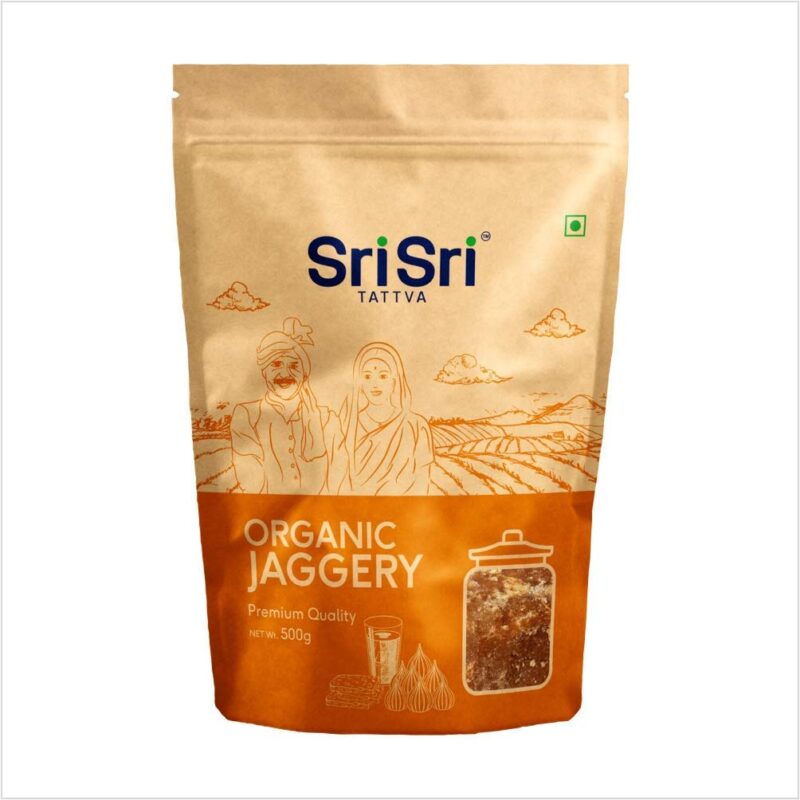 Sri Sri TATTVA shuddhta ka naam Organic Jaggery, 500g (Powdered Form) (Pack of 2)