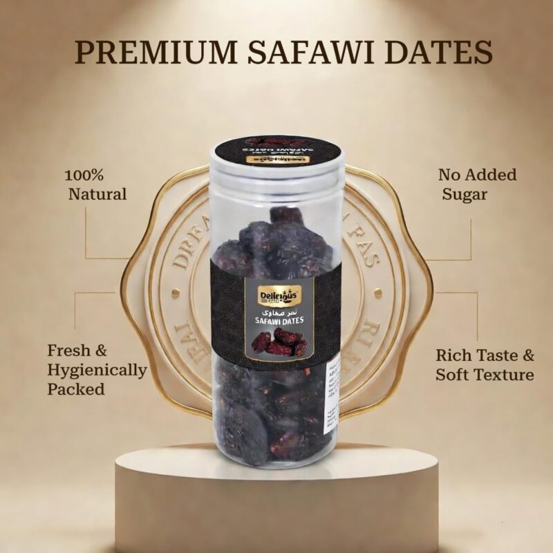 Delicious Gold Safawi Dates 500g | Premium Arabian Safawi Khajur | Soft Naturally Sweet Dates | Fresh Ready to Eat Khajoor | Quality Dry Fruit | Pack of 2 - Image 7