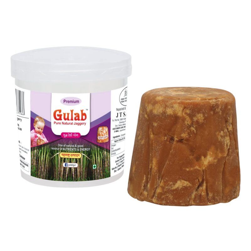 Gulab Kolhapuri Premium Pure Natural Fresh Desi Jaggery Soft Block No Sugar Added Gud - Gur śarkkara Bella Bellaṁ Vellam गुड़ ગોળ வெல்லம் బెల్లం ಬೆಲ್ಲ ശർക്കര Bucket Shape 900gm Perfectly Packed In Jar