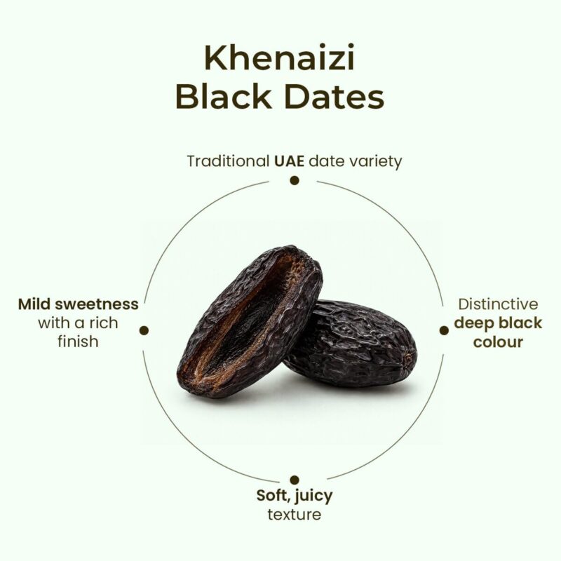 Bolas UAE Black Dates 800g (400g x 2) | Kala Khajur/Khajoor | Naturally Sweet | No Added Sugar | No Preservatives | Rich in Iron, Fibre & Vitamins | Dry Fruits - Image 2