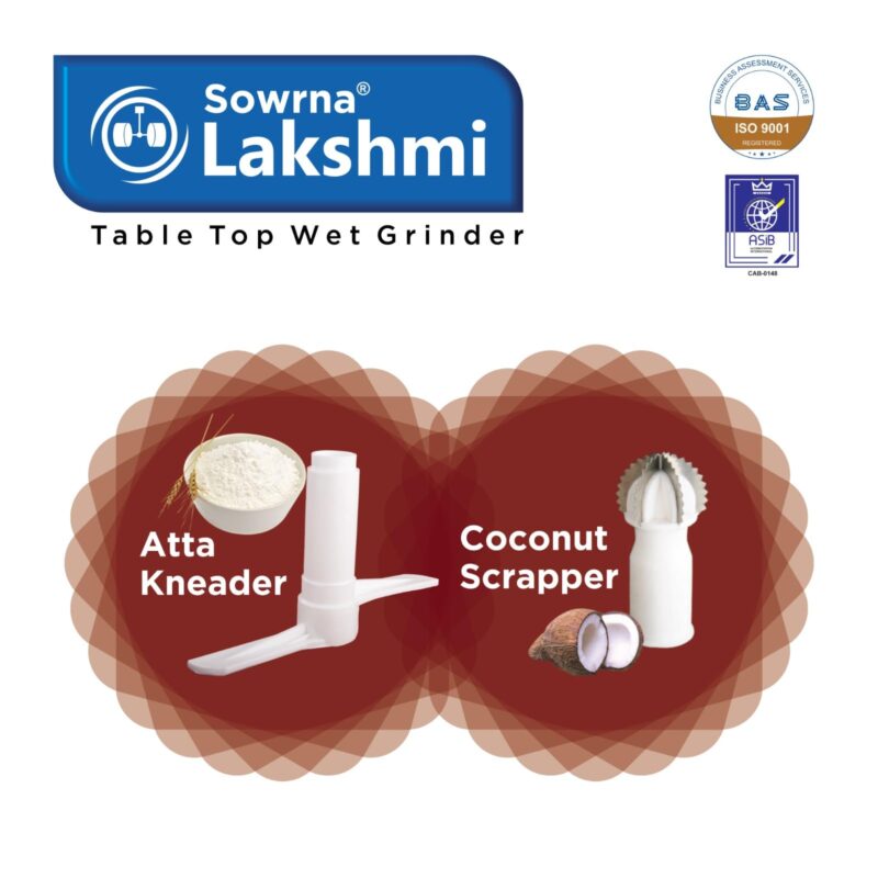 Sowrna Lakshmi Wet Grinder Cherry,ABS Body - Image 6