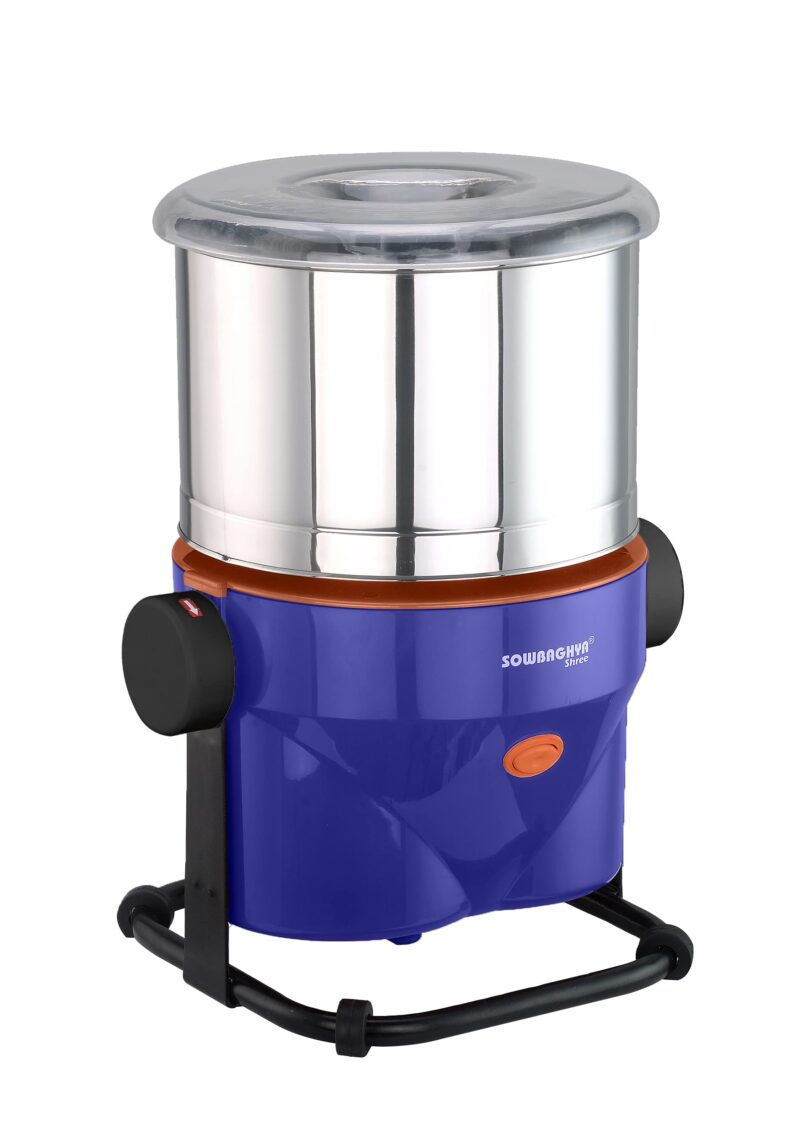 Sowbaghya Shree+2 L Table Top Tilting Grinder with Attachments | Heavy Duty Motor | for All Kinds of Batter for South Indian Dishes (Blue) - Image 2