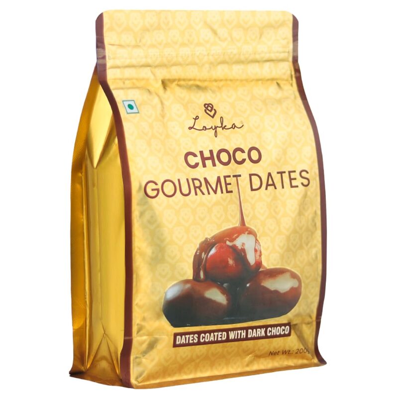 Loyka Choco Gourmet Dates - Gifting Hamper - Seedless Chocolate Coated Khajoor - Dry fruit Gift Box - 200gm