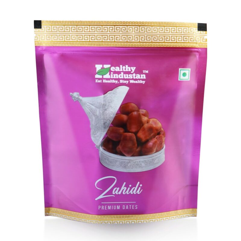 Healthy Hindustan Zahidi Premium Dates 400g Pouch | Arabian Khajoor Naturally Sweet & Healthy Snack | No Added Sugar High Fiber Premium Quality Khajur Dry Fruits