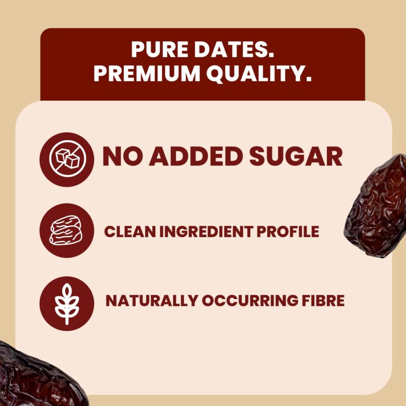 Nutty Gritties Premium Kalmi Dates - 700g | Juicy & Delicious Khajoor, Khajur | No Artificial Colours | Naturally Sweet | Instant Energy | Resealable Pouch, (Pack Of 2, 350g Each), - Image 5