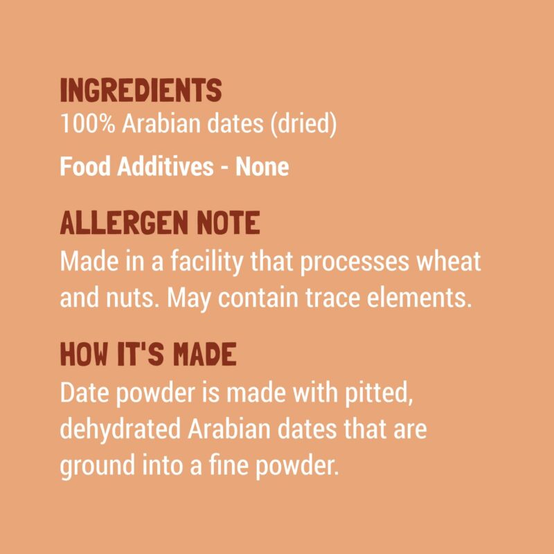 Slurrp Farm Seedless Arabian Date Powder | Kharik/Khajur Powder | 100% Natural Sweetener | No Preservatives, No Chemicals | Healthy Substitute for Refined Sugar | Dates Powder for Little Ones, 300g - Image 4