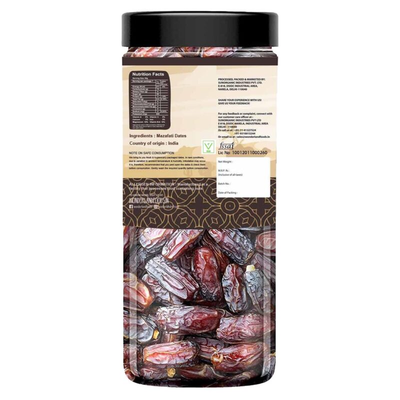 Wonderland Foods 800g (400g X 2) Dry Fruits Mazafati Dates Jar | Healthy & Nutritious Soft Khajoor | Khajur Rich in Iron, Fibre & Vitamins - Image 2