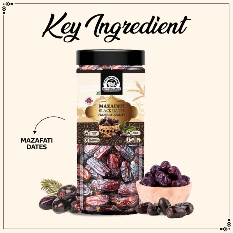 Wonderland Foods 800g (400g X 2) Dry Fruits Mazafati Dates Jar | Healthy & Nutritious Soft Khajoor | Khajur Rich in Iron, Fibre & Vitamins - Image 3