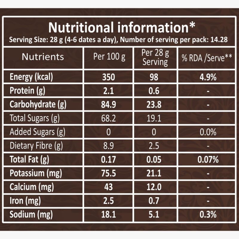 APIS Desert Bliss Dates 400g | Khajoor Dry Fruit & Nuts, Naturally Sweet, Fresh, Natural & Nutritious Dry Fruits for Snacking & Culinary Experience | Rich in Fiber & Energy - Image 2