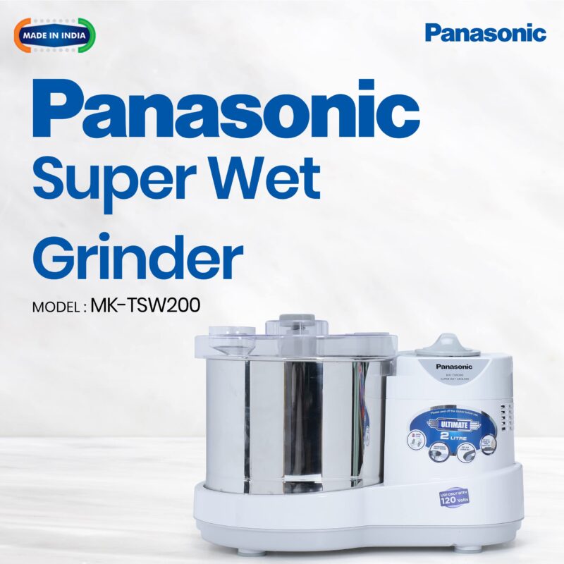 Panasonic MK-TSW200W Super Wet Grinder, 2 L (White) 120 Volt, for USA & Canada Usage - Image 3