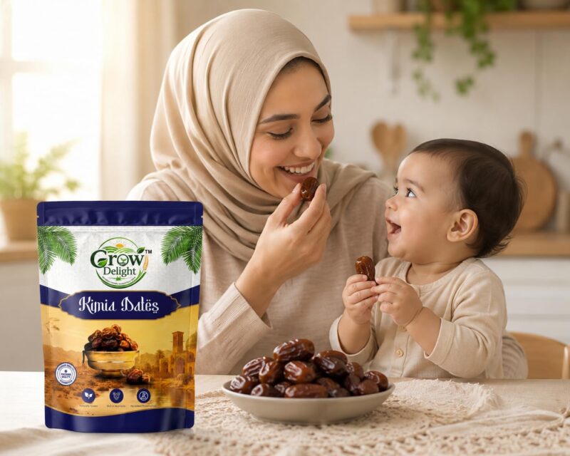 Grow Delight Organic Kimia Dates | Naturally Grown | Premium Quality 400gm - Image 3