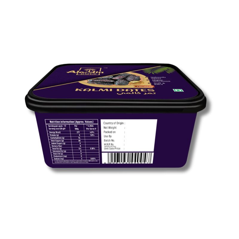 Aladdin Dates Kalmi Dates/Khajoor 400 Grams| IML Continer Packed| Rich in Fibre| Naturally Sweet |Naturally Low-Fat Food|Natural Sweetness - Image 4