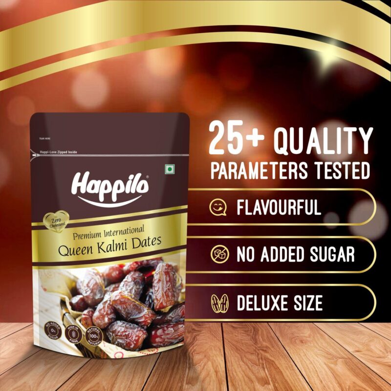 Happilo Premium International Queen Kalmi Dates 200g | Khajur, Khajoor | Dry Fruits | Dates in Fresh | Healthy Snacks | Dry Dates | Soft & Sweet | Natural Sweetness | No Preservatives - Image 5