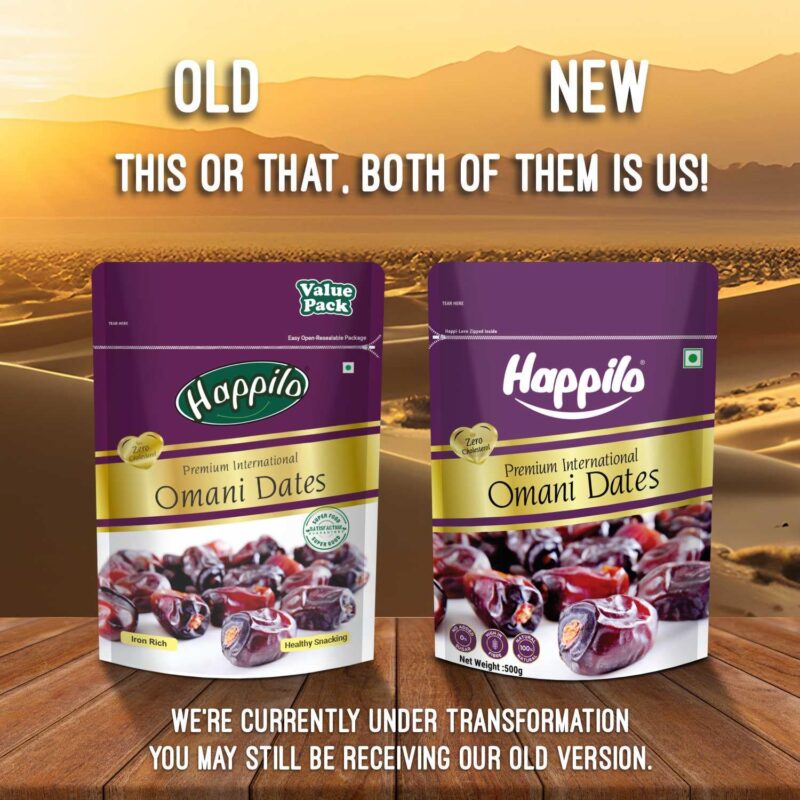 Happilo Premium International Omani Dates 680g | Healthy snacks, Dry fruits, Khajoor, Khajur, Nutritious| Rich in Vitamins & Minerals | Natural Sweetener - Image 3