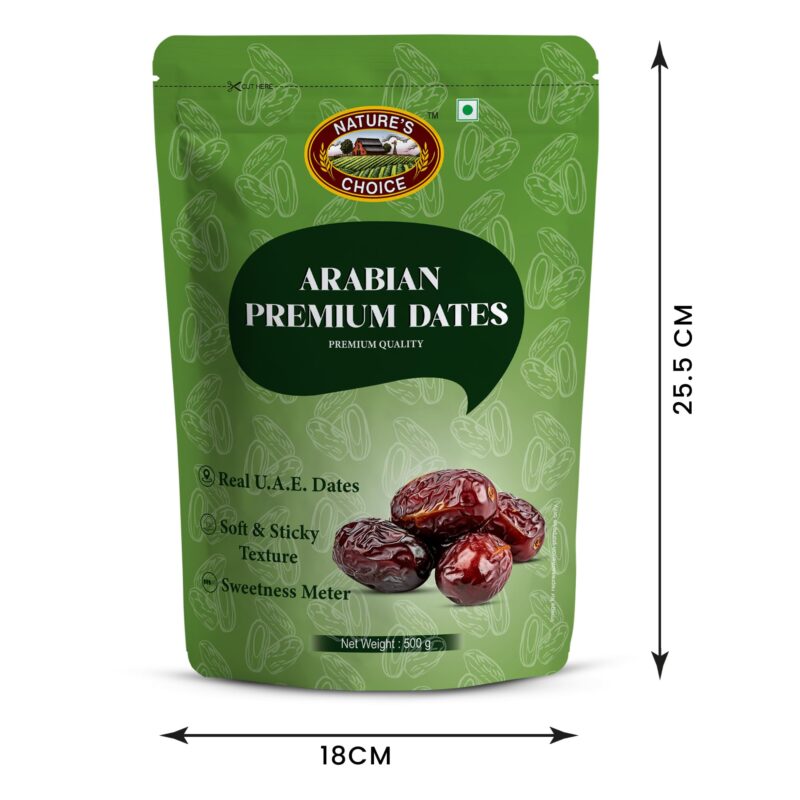 Nature's Choice Arabian Premium Dates 500g | Khajoor/Khajur | Soft Khejur - Image 9