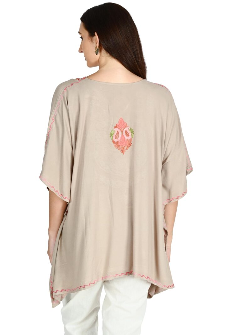 TVAREETAZ Women Kashmiri Short Kaftan, Lightweight Fabric, Relaxed Fit, Free Size, Comfortable Design (TAZ105) Multicolour - Image 5