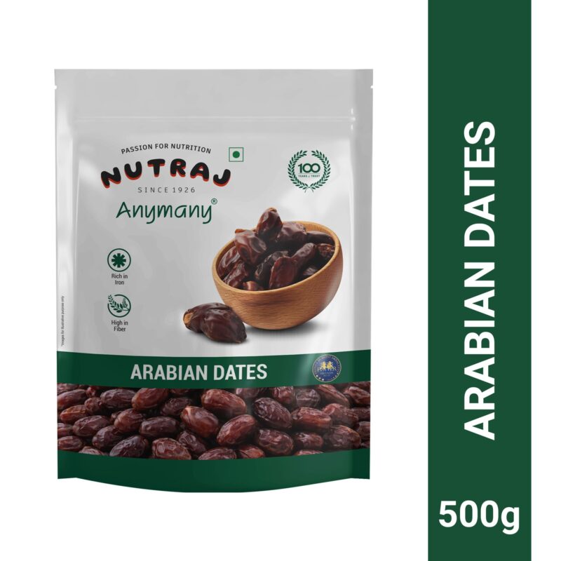 Nutraj UAE Arabian Dates 2kg (500g X 4) Pouch | Khajur | Dry Fruits and Nuts | Grocery - Image 8