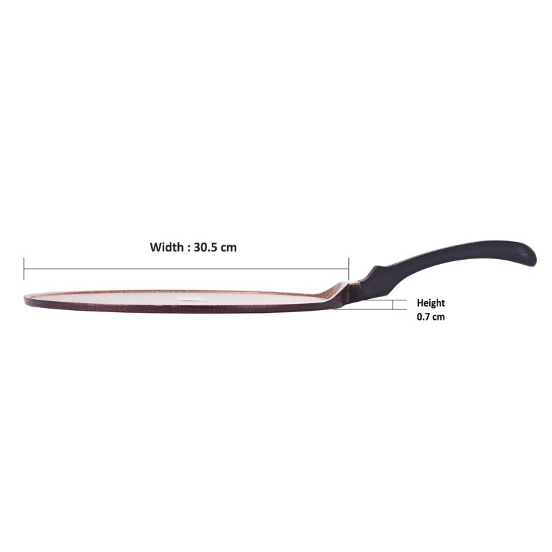 Sumeet Granite Finish NonStick Die Cast 4mm Thick Dosa Tawa - 30.5 cm, Peach Color - Image 4