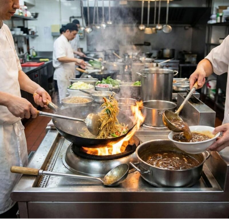 Chinese Kadai with Ladle & Turner for Noodles | Fried Rice Kadai with Strong Handle| Kadhai for Home/Commercial/Restaurant use| 100% Pure Iron Deep Fry Pan| Size- (12 Inch) Iron Utensils 1 Combo - Image 6