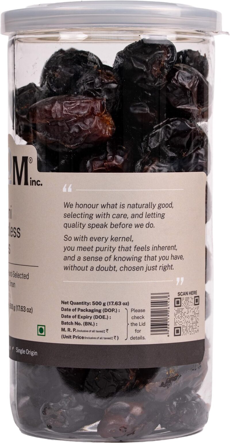 Lagom Omani Seedless Dates 500g | Premium Pitted Khajoor from Oman | Soft, Naturally Sweet & Convenient | No Added Sugar, No Preservatives | Vegan, Gluten Free, Non-GMO - Image 3