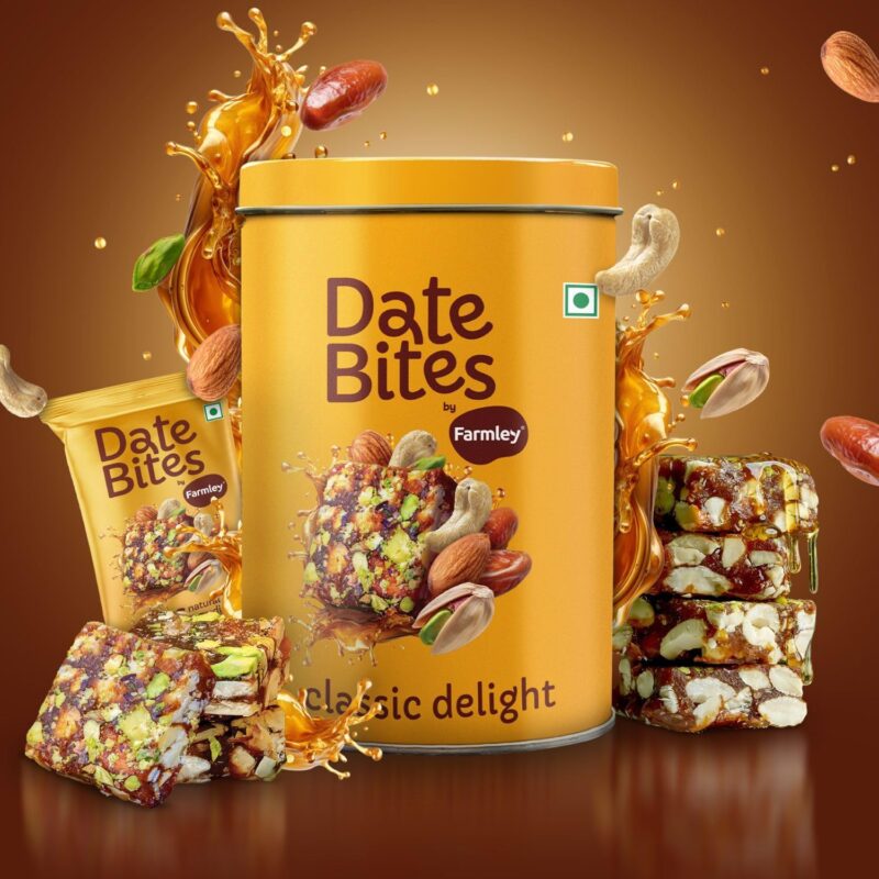 Farmley Date Bites, Dates Barfi Made with Dates, Pista, Cashews, Almonds, Honey and Pure Ghee, Dry Fruits Nuts, Healthy Snacks, Healthy Sweets, Gluten Free, No Refined Sugar, 200g (10 Pieces) - Image 4