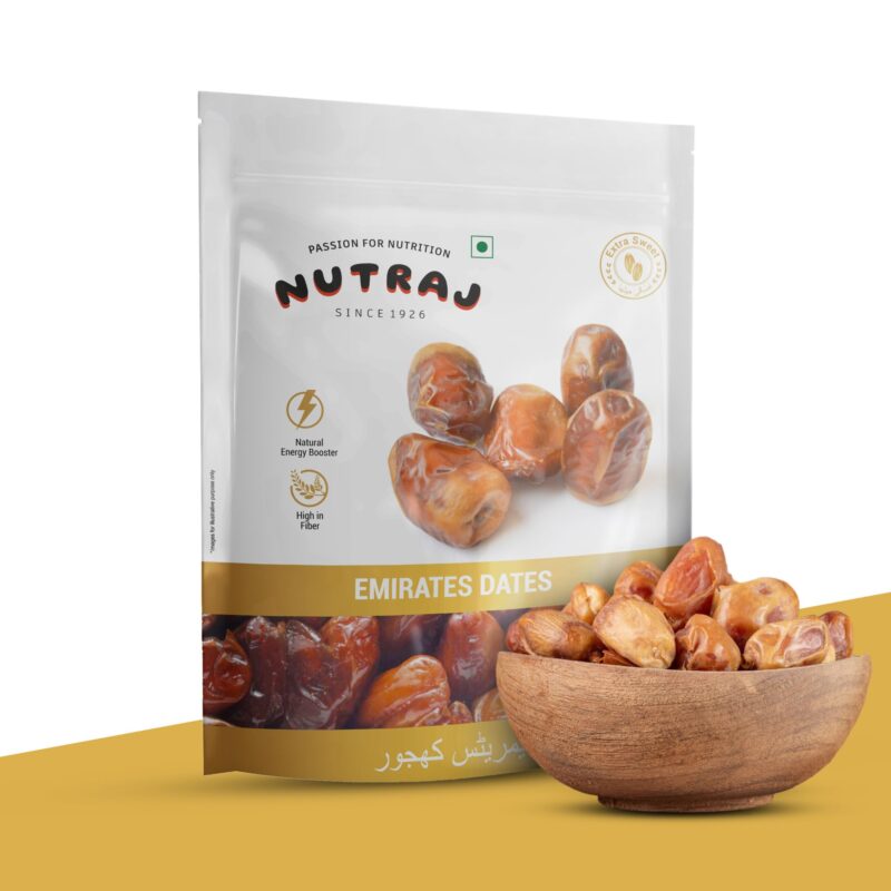 Nutraj Emirate Dates 1Kg (500g x 2 Pouch) | Khajoor | Khajur | Dry Fruits and Nuts - Image 2