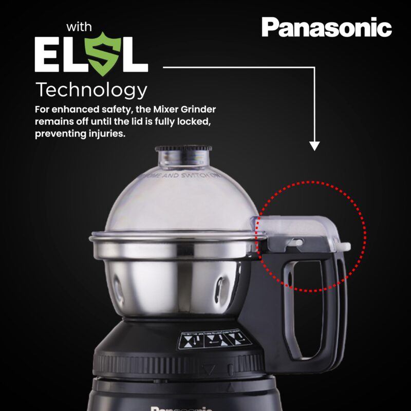 Panasonic Heavy Duty Mixer Grinder For Kitchen MX-AE486 (Light Blue) Monster Series Powerful 2000W Motor |3 Stainless Steel Multipurpose + 1 Juicer Jar |Warranty 2 Years on Product & 5 Years on Motor - Image 3