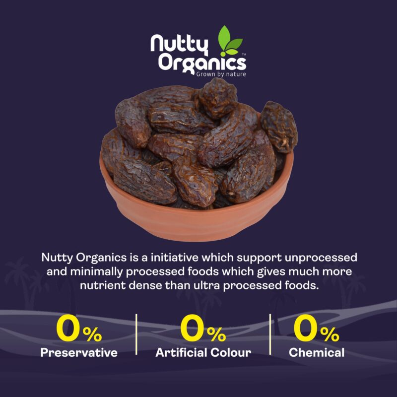 Nutty Organics Jumbo Medjoul Dates 200g | Premium Moroccan Medjool Khajoor | Large, Soft & Juicy | No Added Sugar | Preservative Free | Healthy Dry Fruits Snack | Resealable Pack - Image 4