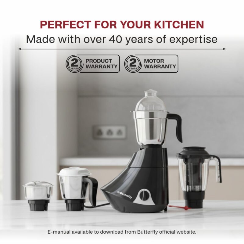 Butterfly Smart 750 Watts Mixer Grinder with 4 Jars - Image 8