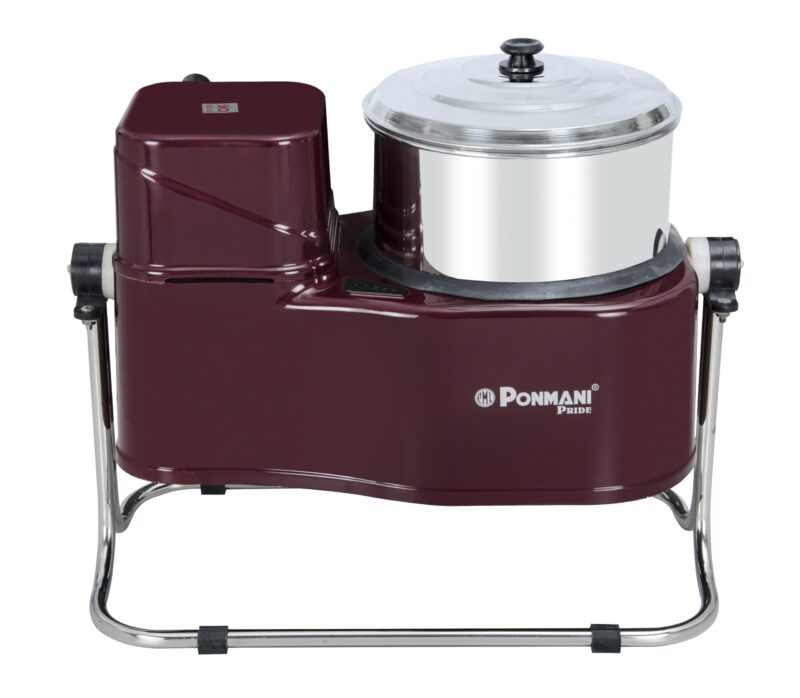 Ponmani Pride - 2Ltr Conventional Tilting Wet Grinder | 100% Copper Motor, 225W | Detachable Drum | Fast Grinding 10-20min