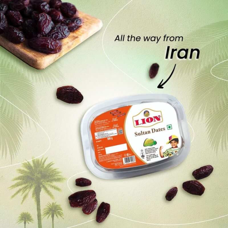 Lion Dates Sultan Dates 1.5Kg (3 Packs, Each 500G) - Dry Fruits - Healthy & Nutritious Snack - Rich In Protein & Vitamins - Seed Khajoor - Image 3