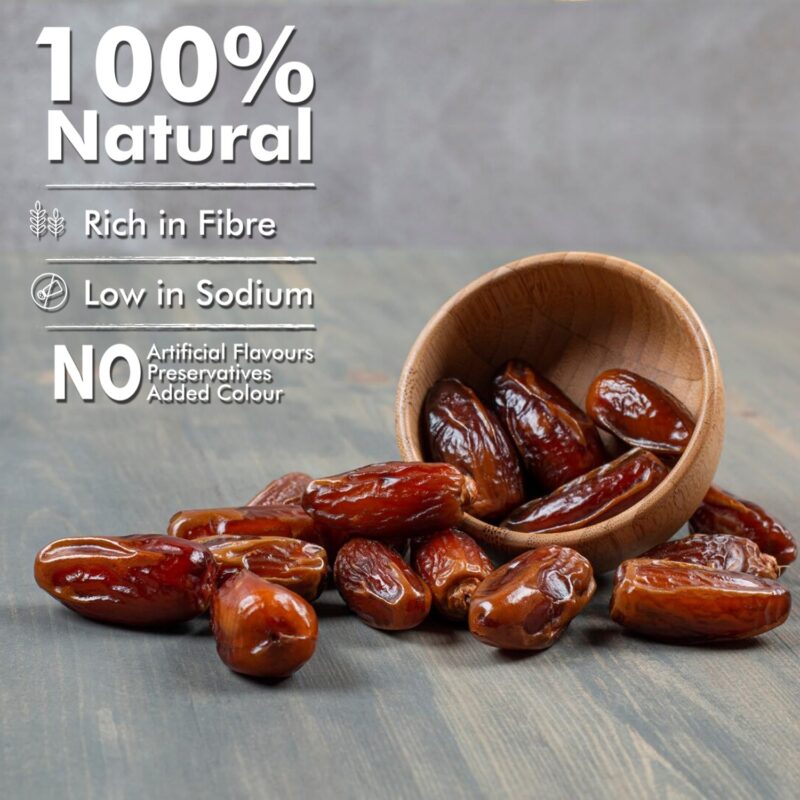 UNIFIT Royal Dates | Premium UAE Dates | 100% Natural & Nutritious | High Dietary Fiber | No Added Sugar or Preservatives | Rich in Energy & Essential Nutrients | Khajoor (500g) - Image 5