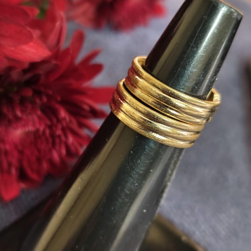 Traditional Panchaloha/impon/five metal Toe Rings for Women, Adjustable Metal Design, Gold-Toned for daily use - Image 4