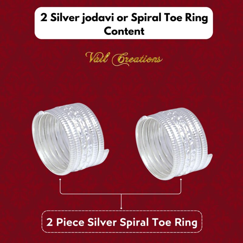 Vail Creations Silver Spiral Toe Ring for Women - Image 4
