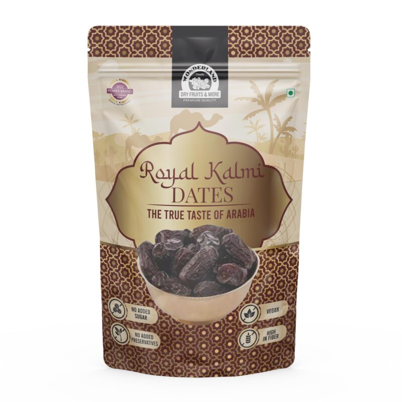 Wonderland Foods 200g Kalmi (Safawi) Dates Pouch | Dry Fruits Healthy & Nutritious Soft Khajoor | Khajur Rich In Iron, Fibre & Vitamins