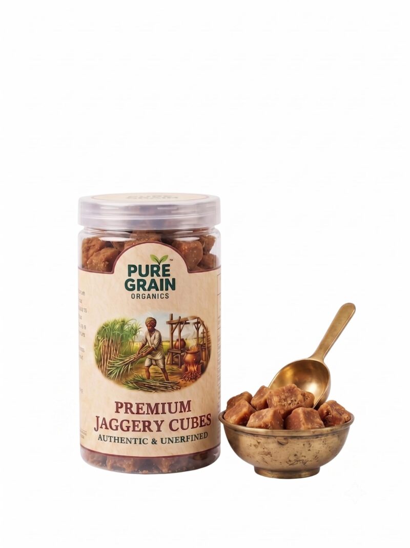 Pure Grain Organics Jaggery Cube, Lab-Tested, Organic, Unrefined, 400G