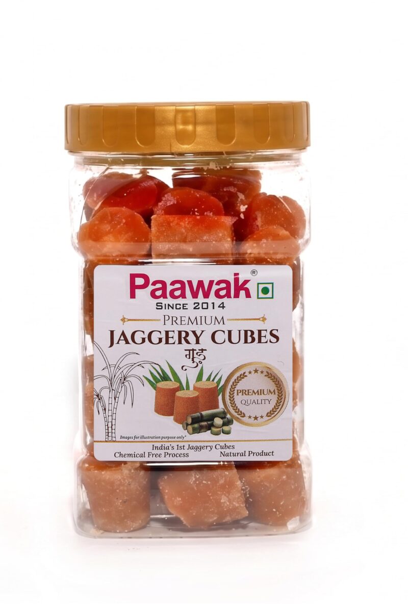 Paawak Premium Jaggery Cubes 500 gm, Natural Product, Chemical Free Process, India's 1st Jaggery Cubes