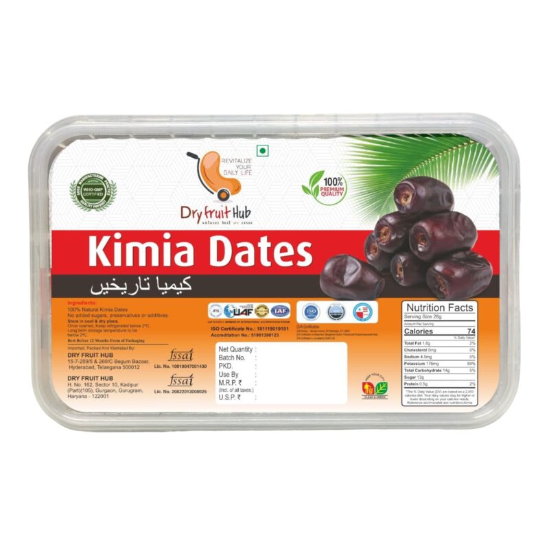Dry Fruit Hub Kimia Dates 500gms, Fresh Kimia Dates, Khajur, Mazafati Khejur, Soft Juicy Khajoor For Healthy Snacks (Pack of 1) - Image 3