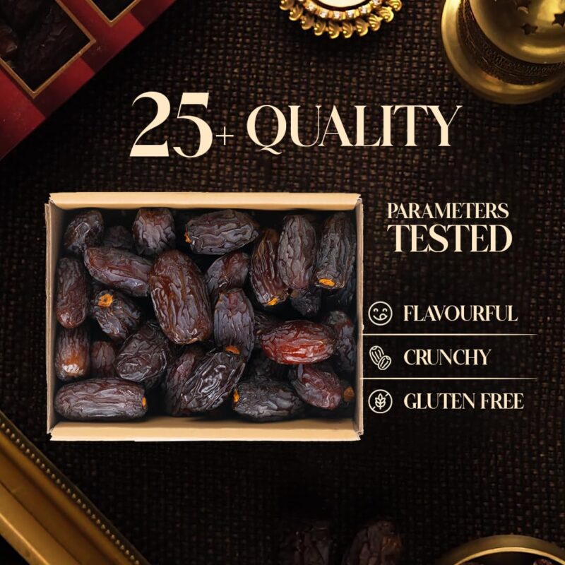 KING SOLOMON Medjool Dates 250g | Premium Large Khajur | Natural Sweet Juicy Dried Fruits | Healthy Gourmet Snack Pack - Image 3