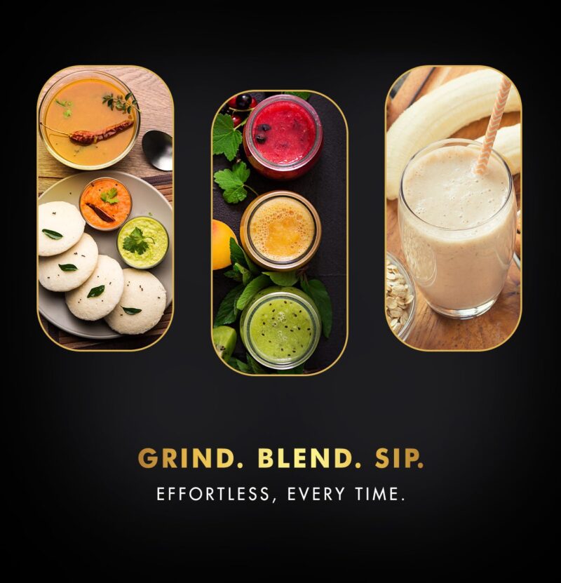 Sujata MG03 Mixer Grinder |1000 Watts Double Ball Bearing Motor|24000 RPM|Non-Stop 90 Mins Running|4 Jars including 1750ml Blender with Coconut Milk Extractor, 1500ml, 1000ml, 500ml Jar| Red & Black - Image 8