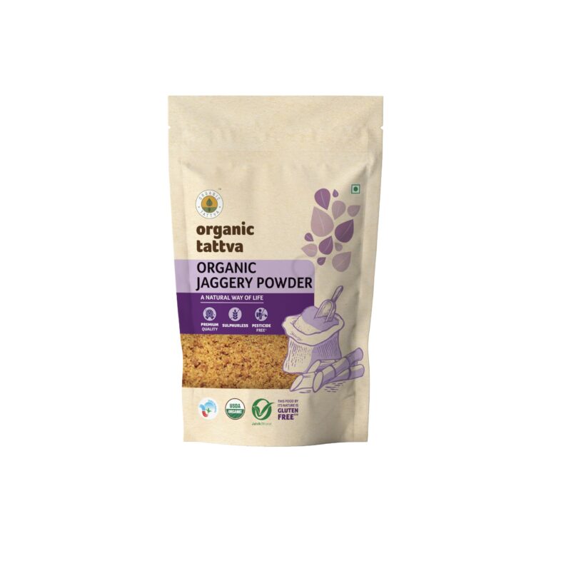 Organic Tattva, Organic Gluten Free Jaggery (Gur) Powder 1 KG | Rich in Antioxidants, Minerals, Vitamins and Fatty Acids | Unrefined and Unadulterated