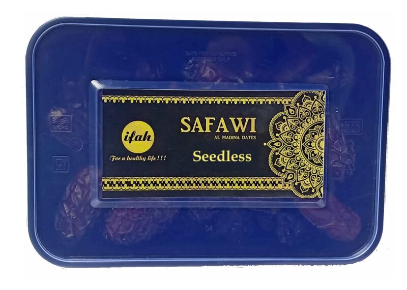 ifah Premium Seedless Safawi Dates | 100% Natural Saudi Arabia Dates | Soft & Juicy Khajoor | No Preservatives, No Added Sugar | Gluten-Free, Vegan, Non-GMO | Nutritious Dry Fruits for Gifting & Snacking (1 Kg )