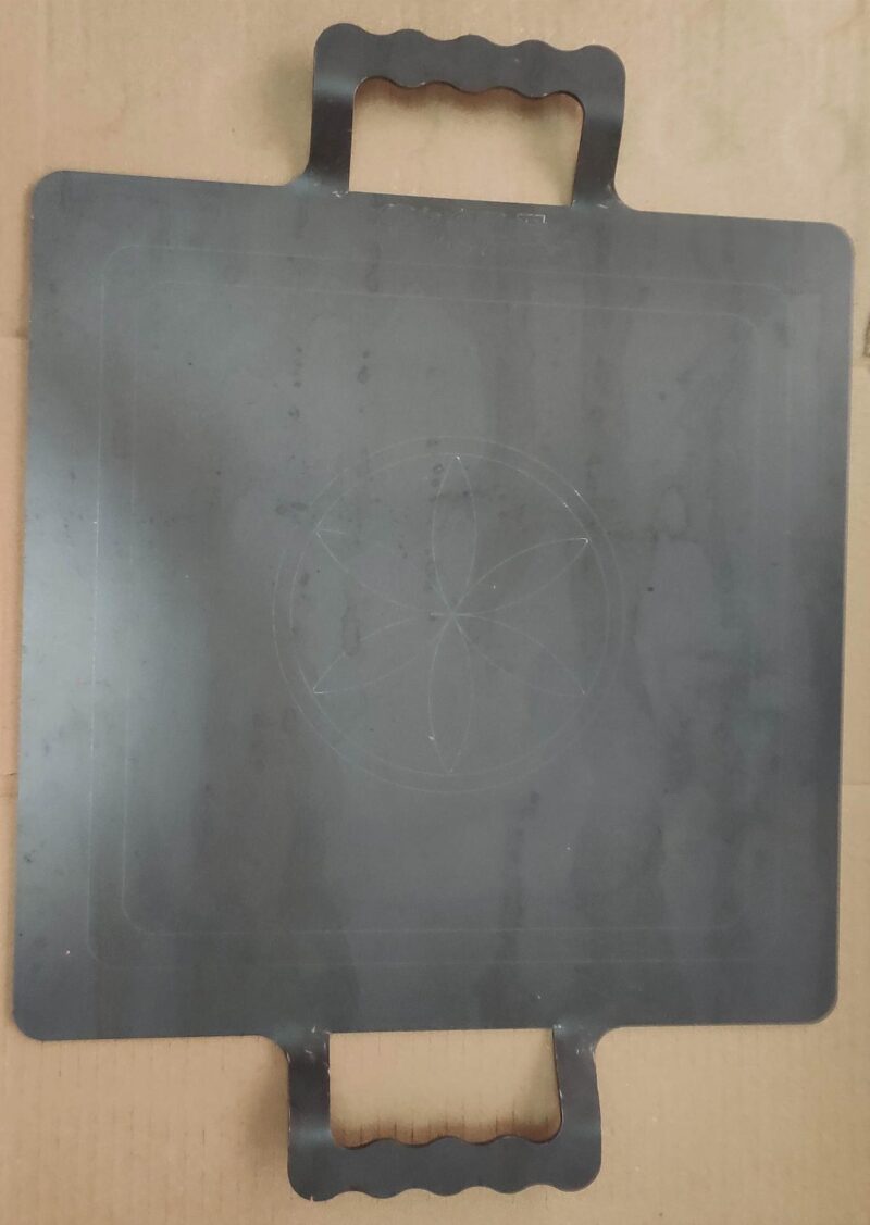 NAAYAGI - Square Model, Iron Tawa, dosa tawa, roti tawa, 30 cmx 30 cm, 5 mm Thick, 3 kg, with Double Handles, Black - Image 4