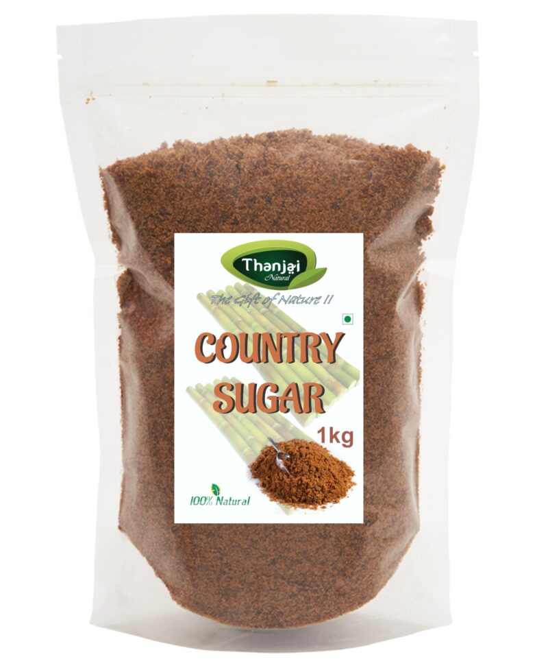 Thanjai Natural 1kg Sugarcane Jaggery Powder | Naatu Sakkarai | Prepared Country Sugar