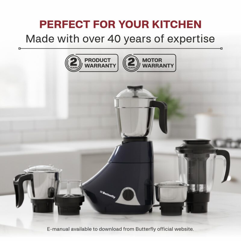 Butterfly Smart Plus 750W Mixer Grinder with 5 Jars - Image 9