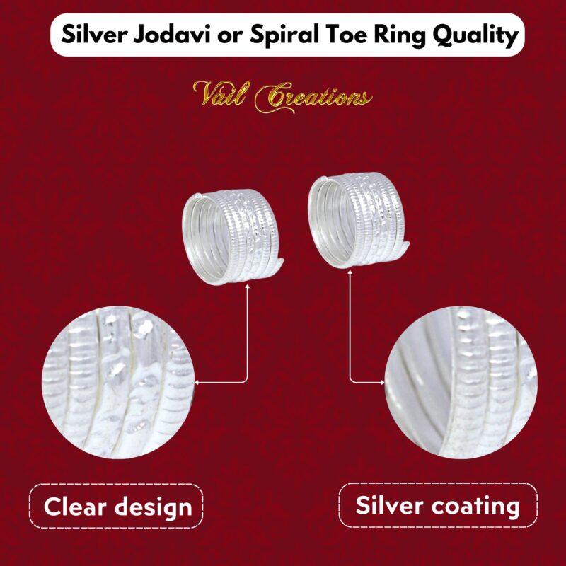 Vail Creations Silver Spiral Toe Ring for Women - Image 2