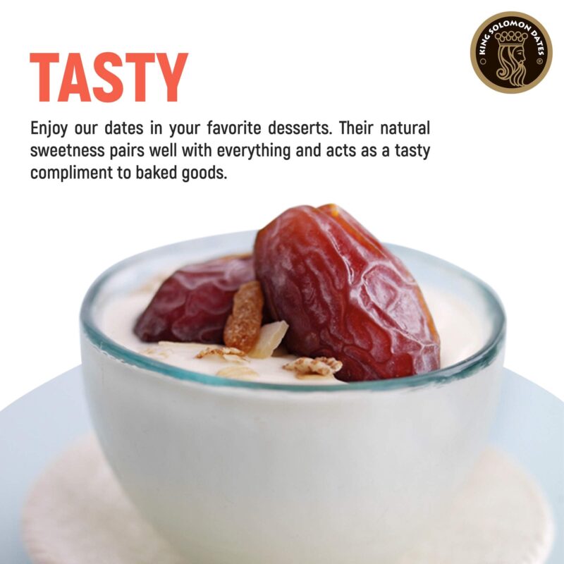 King Solomon Premium Medjool Dates, Super Large Size, 500g | Large Size Israeli Khajur | Natural Sweet Khajoor, Rich in Fiber & Energy | Ideal Festive Gifting Pack - Image 5