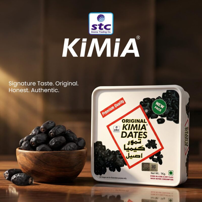 Kimia Dates Original Mazafati Dates -1kg | Juicy & Delicious Khajoor, Khajur | Healthy Snacks | Rich in Fibre | Perfect for Snacking (Plastic Box) - Image 2