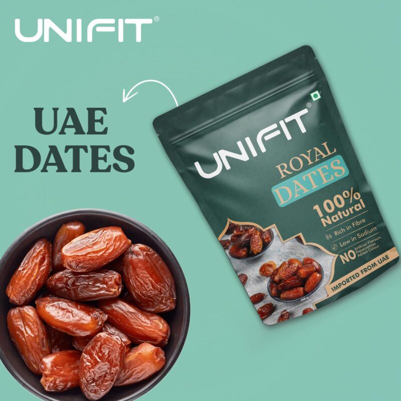 UNIFIT Royal Dates | Premium UAE Dates | 100% Natural & Nutritious | High Dietary Fiber | No Added Sugar or Preservatives | Rich in Energy & Essential Nutrients | Khajoor (500g) - Image 7