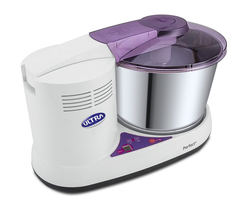 Ultra Perfect+ 2 Litre Table Top Wet Grinder - White | Digital Timer - Fast Grinding Conical Stones, 150W Motor & 10 Years Warranty | AISI 304 Food-Grade SS Multi Utility Dish Type Drum, CE Certified - Image 3